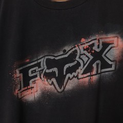 Vintage Fox Racing Motocross Black Graphic T-shirt Mens Size Large Faded