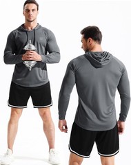 NELEUS Men’s Long Sleeve Athletic Shirt Workout Running Shirts with Hoods,514…