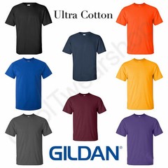 2 – Gildan Ultra Cotton Crew Neck T-Shirts 100% Cotton Black Small