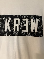 KR3W White T-Shirt Medium Floral Box Logo Graphic Tee New Without Tags