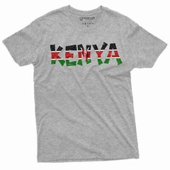 Men’s Kenya T-shirt Jamhuri ya Kenya Kenyan Flag coat of arms country tee