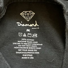 Diamond Supply Co T-Shirt Mens Medium USA Made Black Skateboard Skate Crewneck