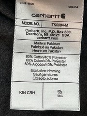 Carhartt Mens 3XL Short Sleeve Henley Loose Fit Work Wear 1 Pocket Construction