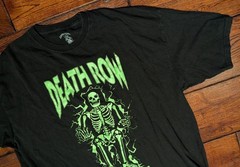 Death Row Records Men’s Black Glow In The Dark Skeleton Logo Rap Hip Hop – 2XL