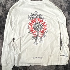 Chrome Hearts Horseshoe Graphic Long Sleeve Crew Neck T-Shirt White Men’s L