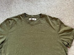 american giant t shirt M Green Fitted Thick Cotton