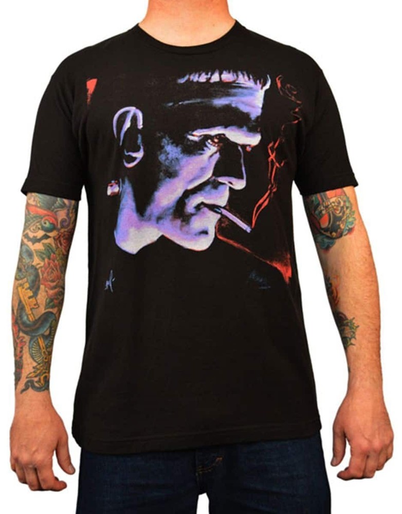 NWT Lowbrow Art Company Mens FRANKY Tee Shirt BLACK SM-2XL LIMITED MADE IN USA