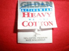 NEW Gildan Heavy Cotton SHORT Sleeve BASEBALL FOREVER RAISED PICTURE RED SIZE L