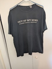 Vintage No Boundaries Out Of My Mind Please Leave A Message T Shirt Size L Black