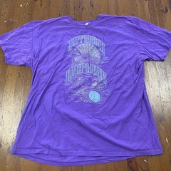ALSTYLE Apparel Jefferson Airplane Band Activewear Purple Graphic T Shirt Men XL