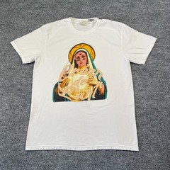 Virgin Mary Creer De L’art Christian Iconography Art Shirt Large 22×28 White