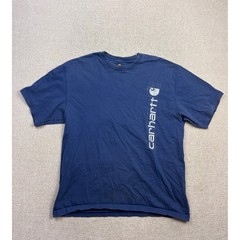 Carhartt Mens Navy Blue Graphic Logo T-Shirt Short Sleeve Size L