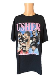Usher Past Present Future Tour Black Shirt Size 2XL Unisex Adult