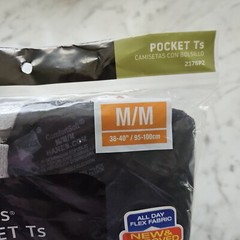 Hanes 2 Pack MEDIUM 38-40″ Pocket Tshirts Soft Breathable Cool Wicking Fabric