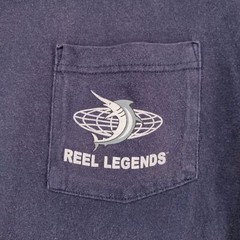 Reel Legends Men’s T-Shirt Blue Large Short Sleeve Crew Neck Preshrunk Cotton