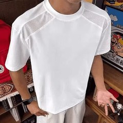 Short Sleeve Men’s T-Shirt with Mesh Shoulders – Quick Dry Breathable US Style