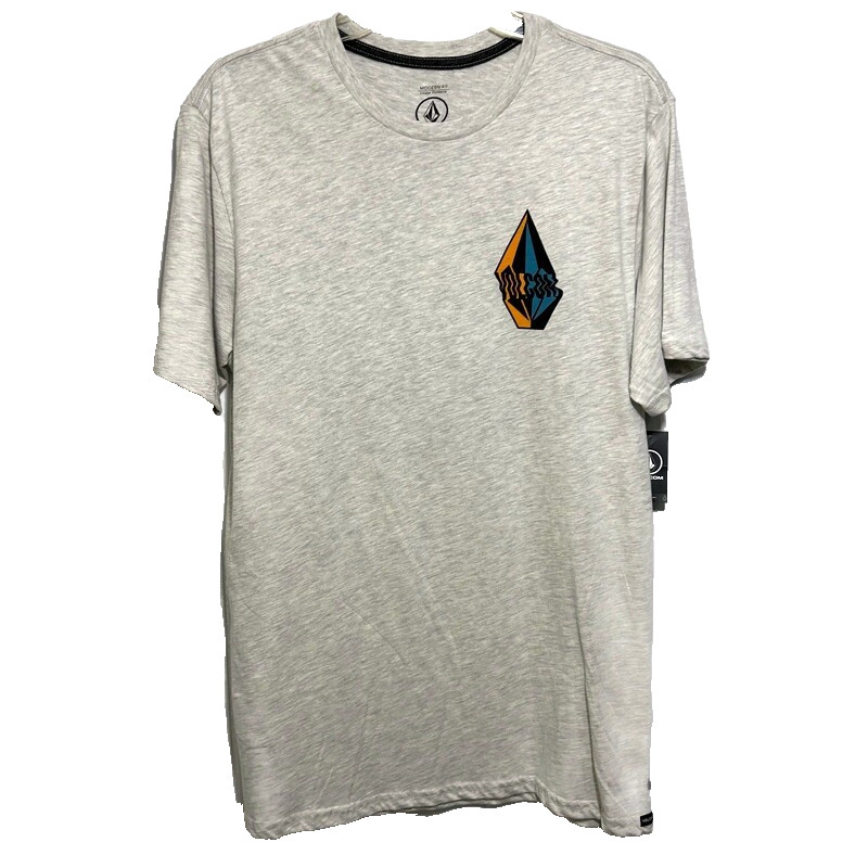 Volcom Modern Fit T-shirt Men M Gray Stoney Fill Graphic Logo True To This