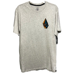 Volcom Modern Fit T-shirt Men M Gray Stoney Fill Graphic Logo True To This