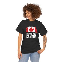 I Stand With Canada America Canadian USA Flag Unisex T-Shirt
