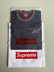 Supreme Navy Split Rib Crew Neck Short Sleeve T-Shirt Size Large SS19