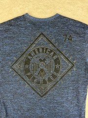 American Fighter Tshirt Mens Sz XL Blue Short Sleeve MMA Athletic Graphic Tee