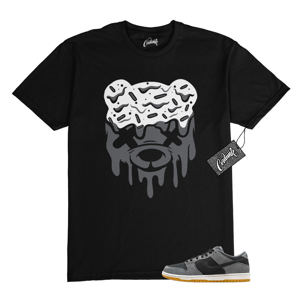 SB Dunk Dark Smoke Grey Black Low White T Shirt to Match DRIPPY