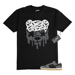 SB Dunk Dark Smoke Grey Black Low White T Shirt to Match DRIPPY