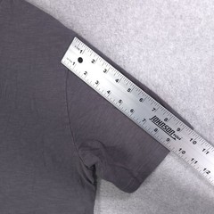 Pact Organic Cotton Gray Short Sleeve 2 Button Pocket Henley Shirt Mens Large