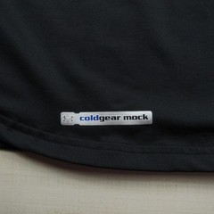 Under Armour Shirt Mens Large Black Fitted Mock Cold Gear Fleece Long Sleeve