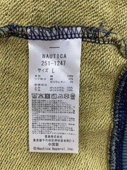 NAUTICA Mix Color Indigo Sweat Zip Hoodie, Size L, Cotton, Green, 251-1247