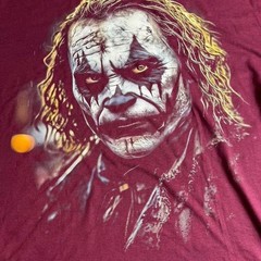Dynasty Threads Joker Graphic T-Shirt Maroon XL Unisex DC Comics Movie Tee