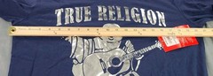 True Religion Men’s Silver Buddha SS Crew Neck Tee in navy, size M