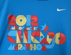 Bank of America Chicago Marathon 2012 Nike Miler Dri-Fit L/S Men’s XL Blue