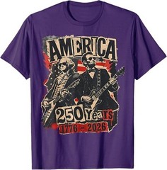 George Washington Lincoln Playing Guitar Abe Lincoln 250th T-Shirt