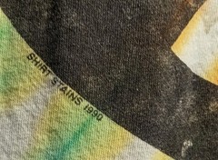 Peace Time Tie-Dye TShirt L Single Stitch Cotton T Shirt Stains 1990 Fruit Loom