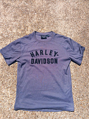 Harley-Davidson Men’s S Gray Short Sleeve Crew Neck Logo Stretch T-Shirt