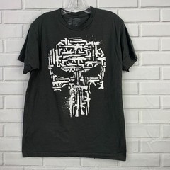 Tee Villain tshirt The Punisher guns gray grey ringspun cotton unisex medium M
