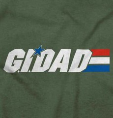 GI Dad Army Military Marines Soldier Father Mens Short Sleeve Crewneck Tee