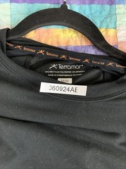 Terramar Mens Medium Black Long Sleeve Poly Base Layer Shirt