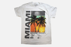 Fashion Nova Mens Miami South Beach Live White Shirt New S-3XL