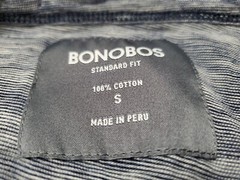 Bonobos Henley Standard Fit Long Sleeve Pullover Lightweight Shirt Size Small