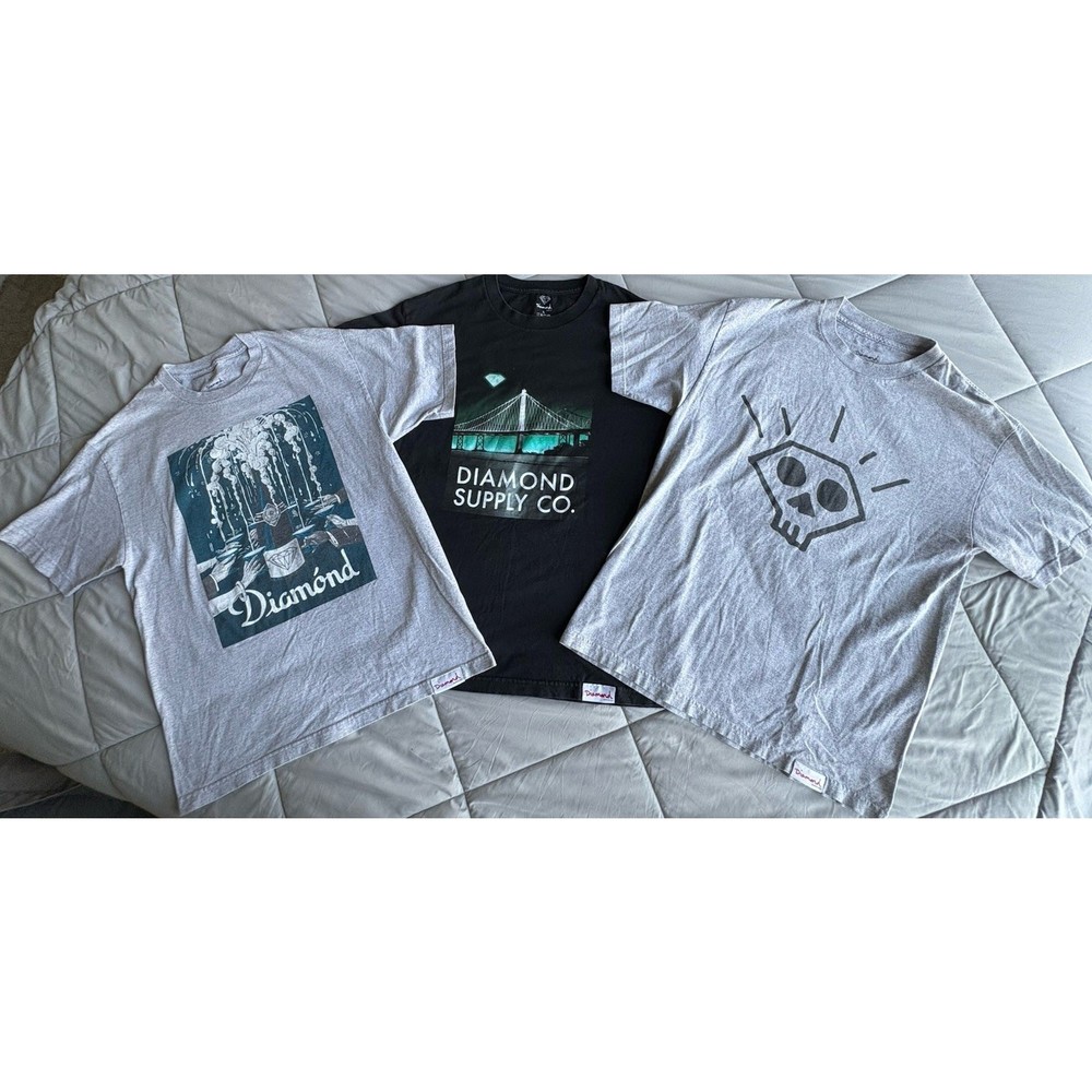 Vintage 90’s Diamond Supply Co USA Skate Tees Lot x3 Size L Karmaloop