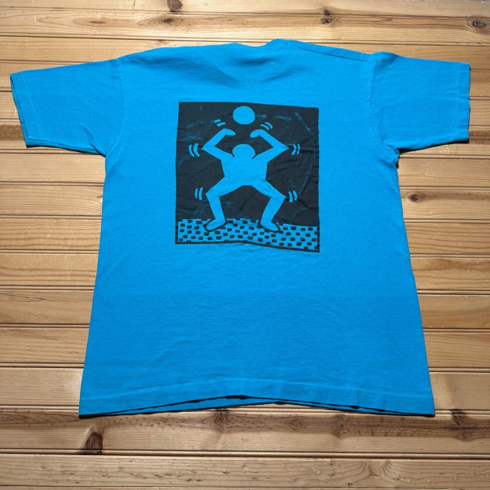Vintage 90s NY Urban Professionals Volleyball Sports Keith Haring T-Shirt Large