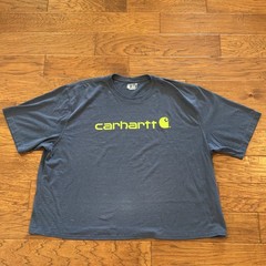 Carhartt Men’s 4XL Big & Tall Navy Loose Fit Graphic Logo Crew Neck T-Shirt