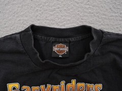 VTG Harley Davidson Easyriders Shirt Mens XL Black 1992 Just Brass Skull Biker