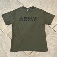 FTP FUCT Army Military Graphic Shirt Mens Medium Olive Green Tee Streetwear USA