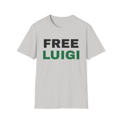 Unisex Free Luigi Mangione Softstyle T-Shirt Top XS-5XL