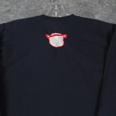 The Fighting Panda Shirt Mens Small Blue Long Sleeve T Shirt Pullover Cotton