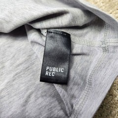 Public Rec Shirt Men XL Gray Go To Henley Pima Cotton Stretch Blend Long Sleeve