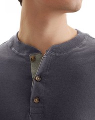 Hanes Men’s Long-Sleeve Henley Shirt Beefy-T pure cotton 3 button S-3XL Tagless